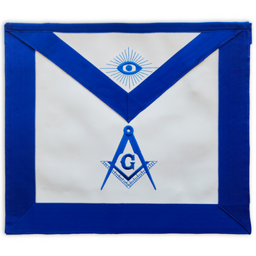 Blue Lodge Master Mason Apron – Machine Embroidered Freemason Apron for Masonic Officers