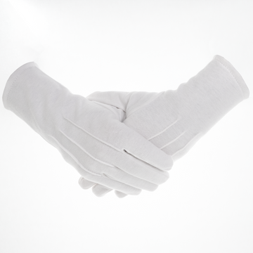Classic White Cotton Masonic Gloves – Formal Regalia Gloves for Ceremonies, Lodge Meetings & Ritual Use