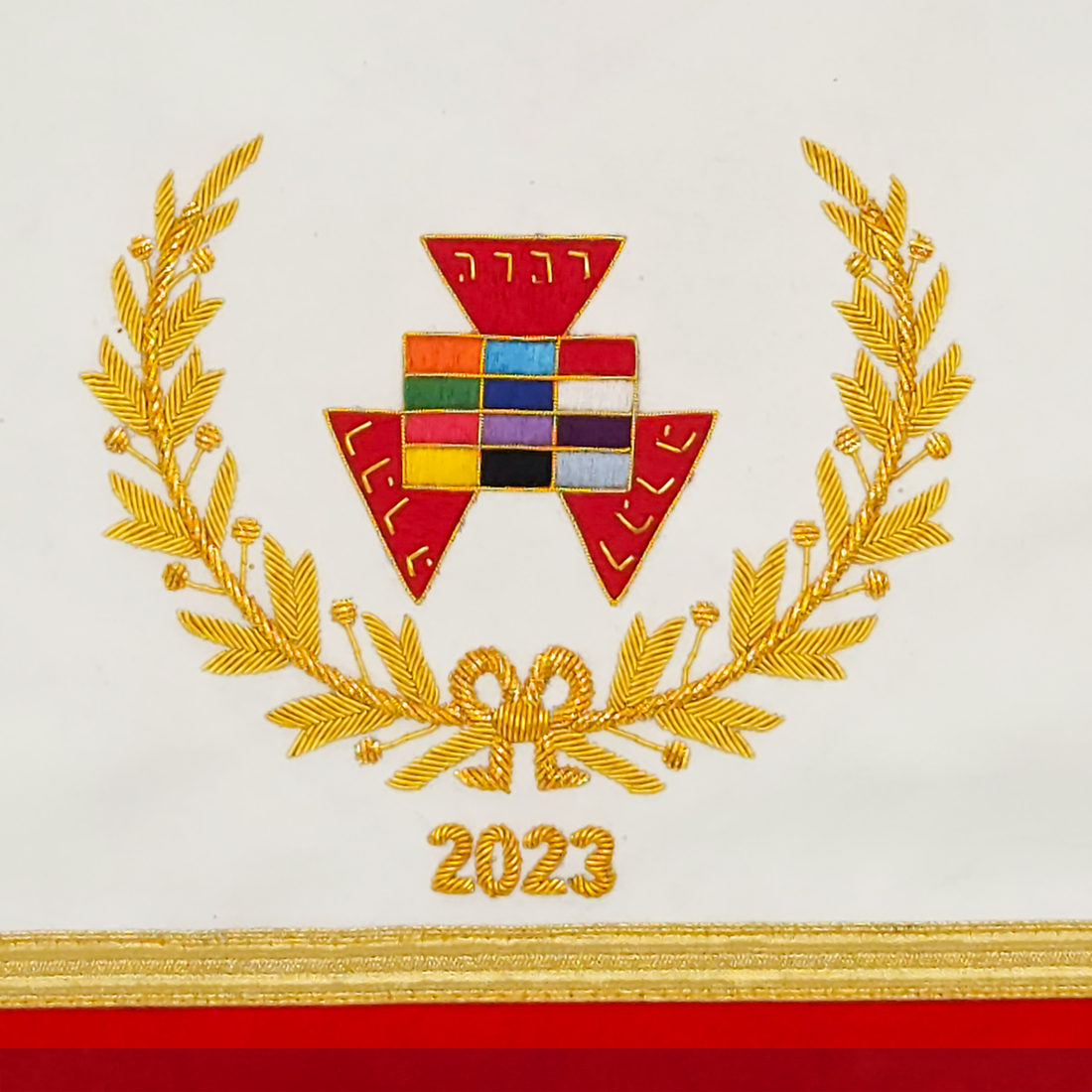 Custom Royal Arch Past High Priest Apron – Handcrafted York Rite Masonic Regalia in Gold Bullion