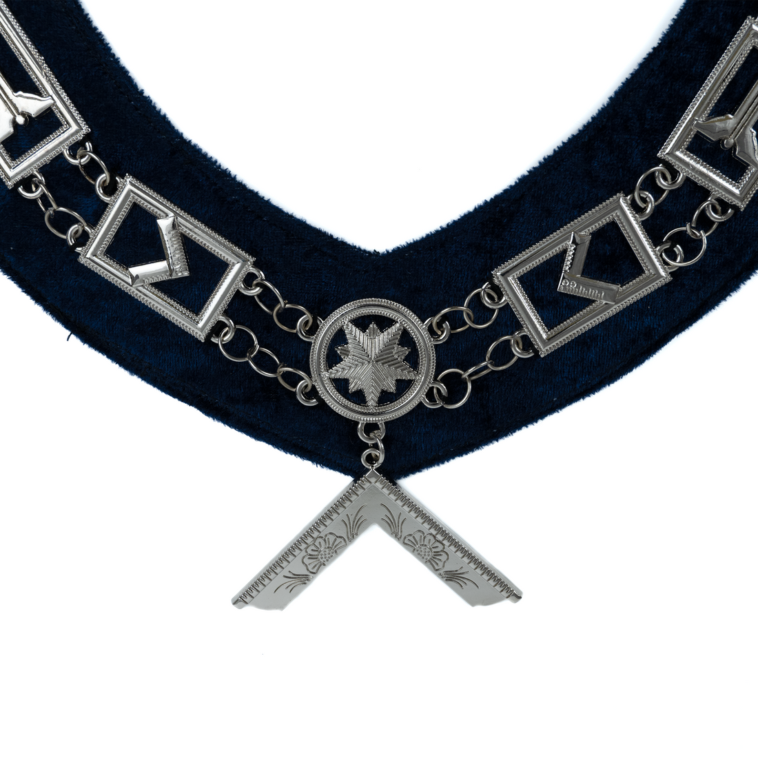 Worshipful Master Masonic Jewel with square emblem, silver-plated finish – crafted by Zeebro