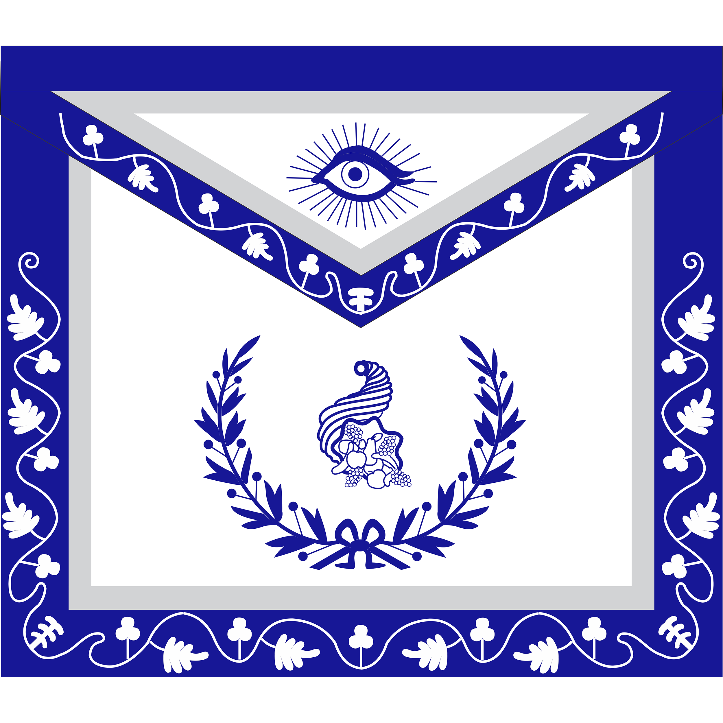 Blue-Lodge-Senior-Steward-Apron-Horn-of-Plenty-with-Wreath-and-Vines