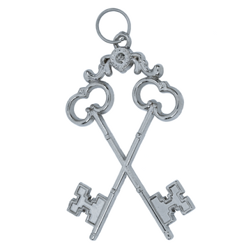 Blue Lodge Treasurer Jewel – Authentic Blue Lodge Officer Jewel | Silver-Plated Masonic Regalia for Lodge Installations | Zeebro