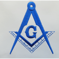 Machine-Embroidered Master Mason Apron with Square and Compass Design