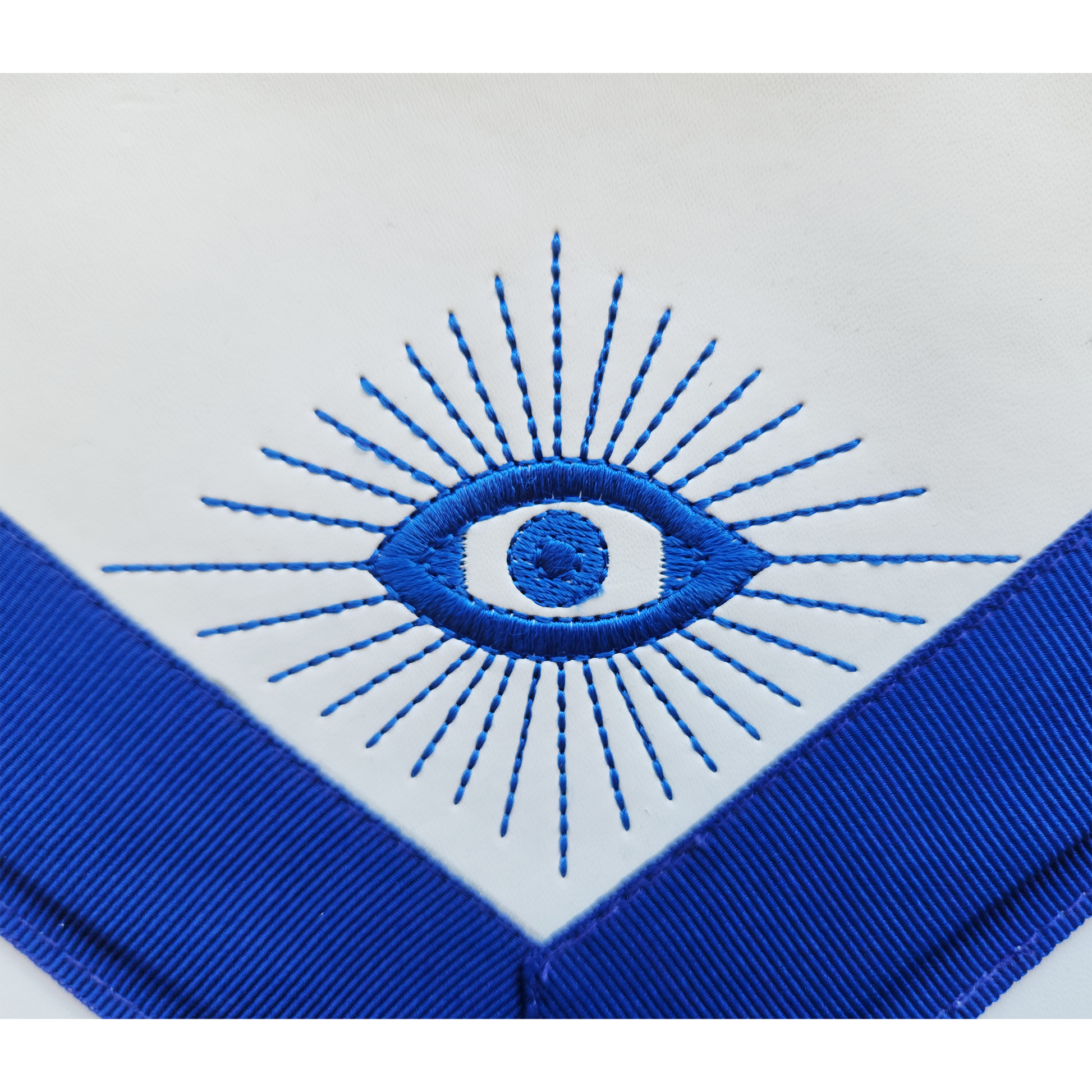 Machine-Embroidered Master Mason Apron with Square and Compass Design