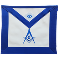 Machine-Embroidered Master Mason Apron with Square and Compass Design