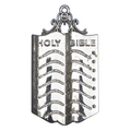 Chaplain Jewel – Open Holy Bible, silver Masonic officer jewel