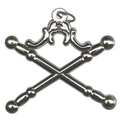 Marshal Jewel – Crossed Batons, silver Masonic officer jewel