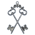 Treasurer Jewel – Crossed Keys, silver Masonic officer jewel