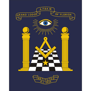 Grand Lodge of Florida - Hand Embroidered Gift Frame