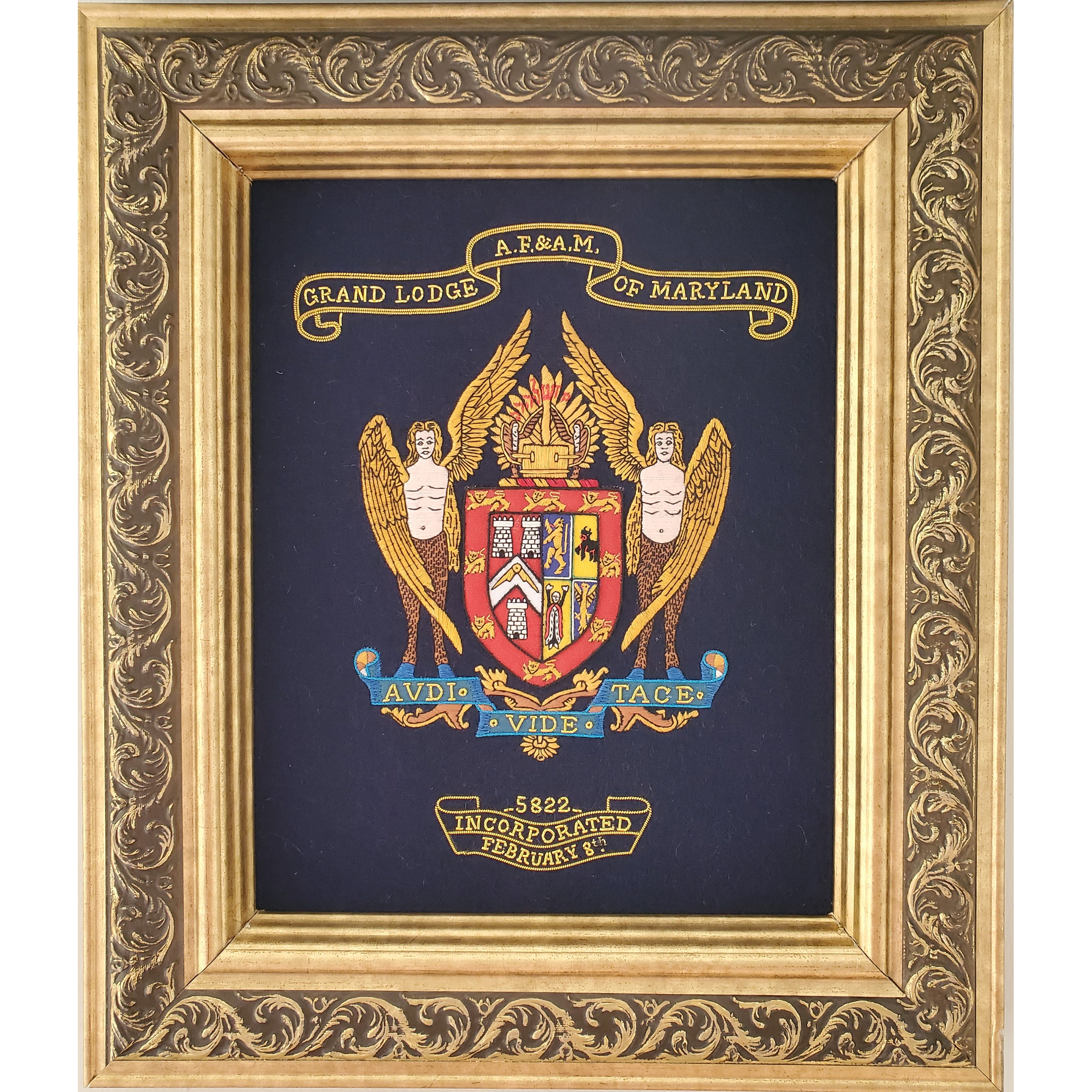 Masonic Members Service Gift Frame - Grand Lodge of Maryland