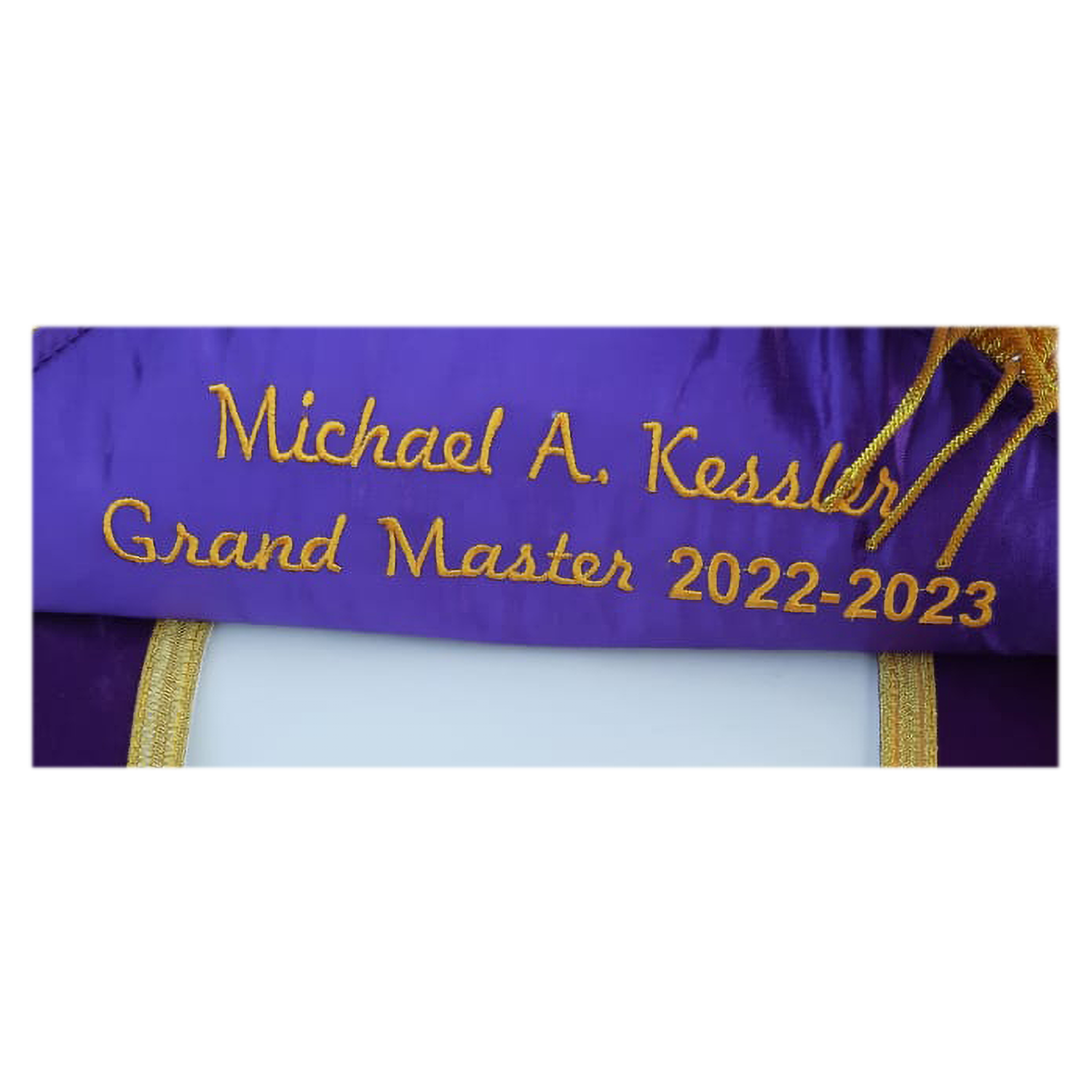 Grand Master Apron - Gold Bullion Hand-Embroidery on Purple Velvet