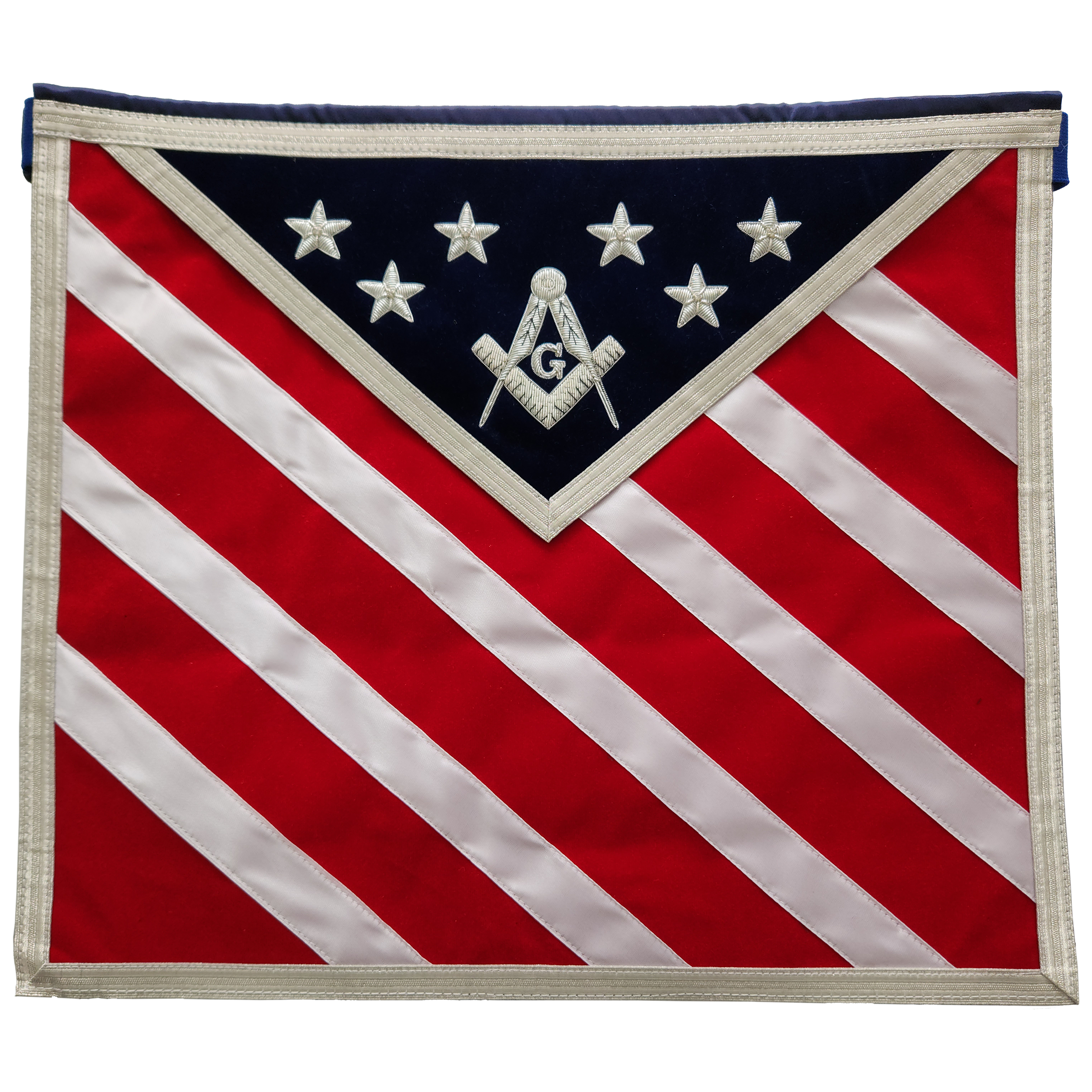 Master Mason Blue Lodge American Flag Apron