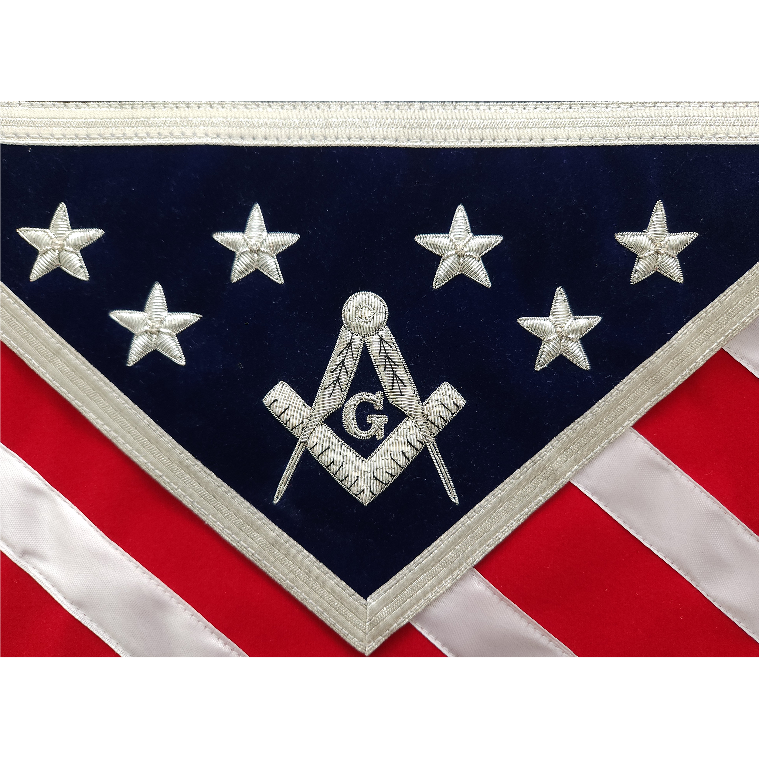 Master Mason Blue Lodge American Flag Apron