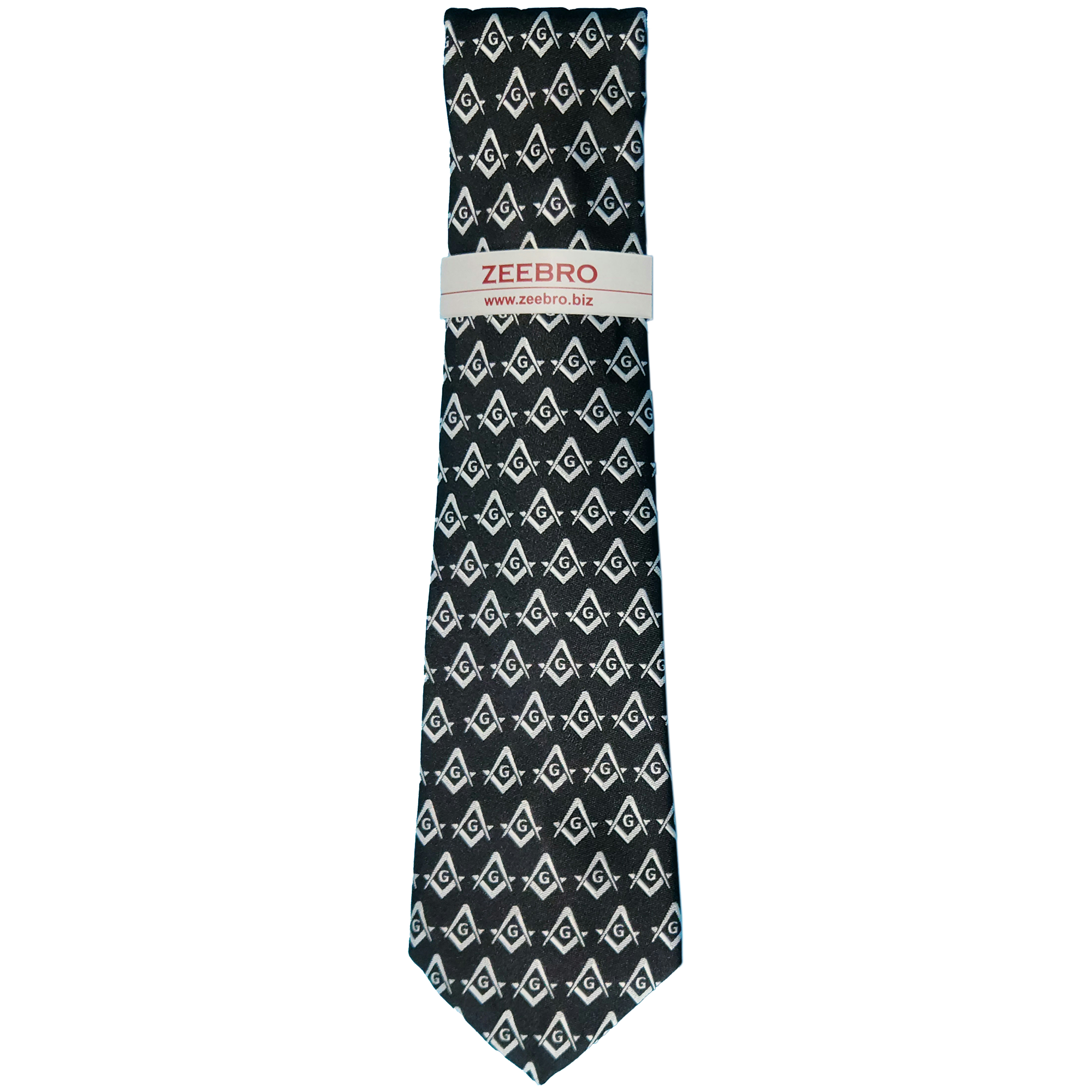 Masonic Black Tie - Square and Compass Design: Masonic Profession Collection