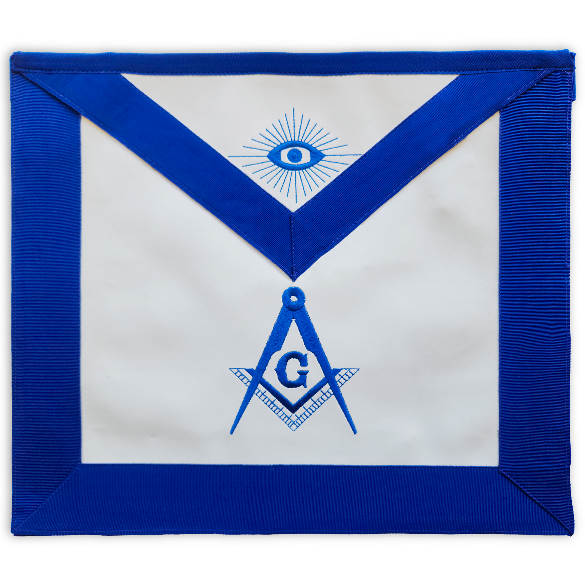 Blue Lodge Master Mason Apron – Machine Embroidered Freemason Apron for Masonic Officers