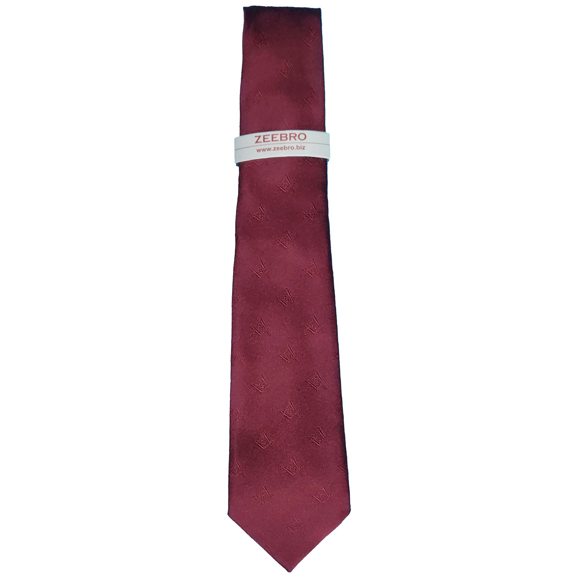 Masonic Burgandy Tie - Square and Compass Design: Masonic Profession Collection