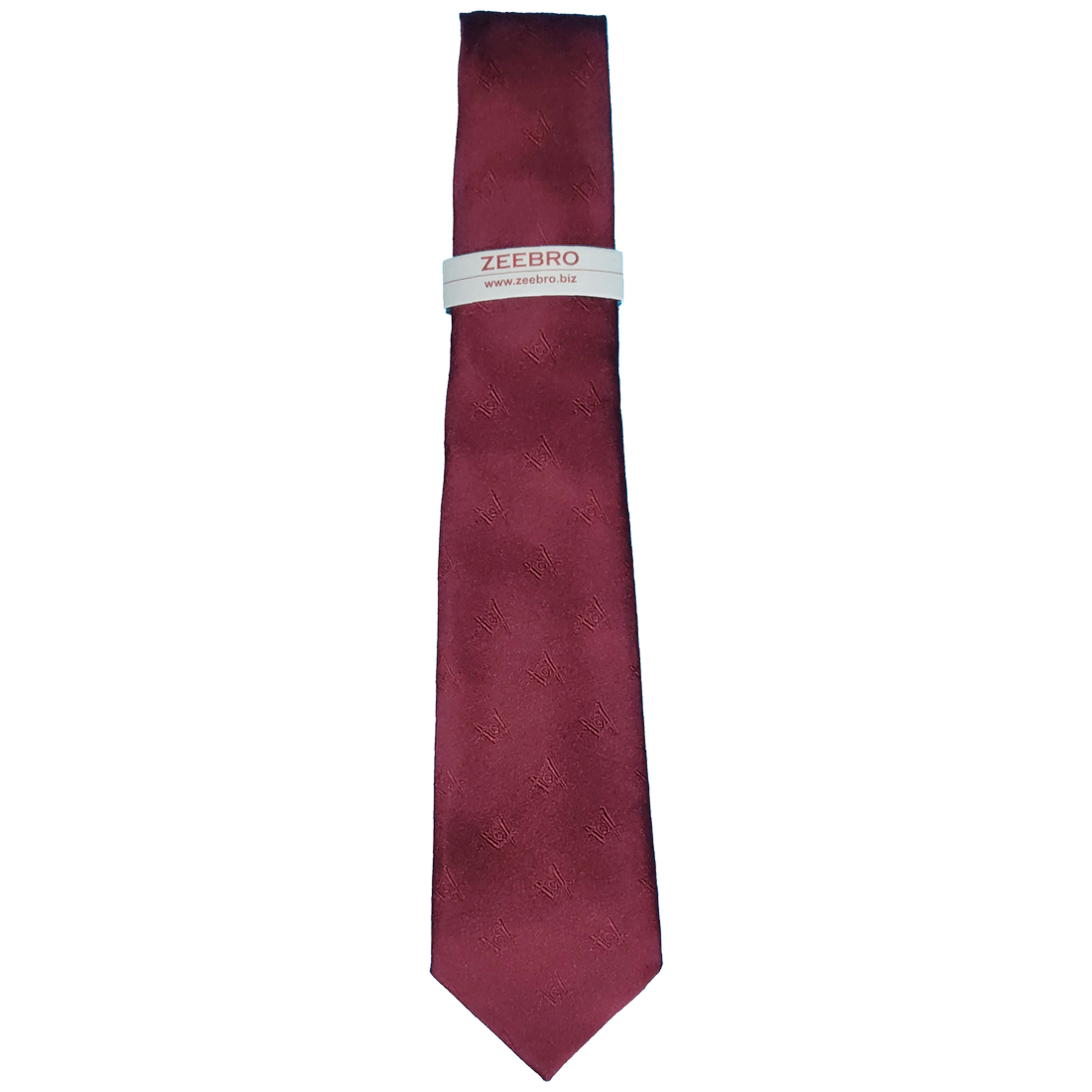 Masonic Burgandy Tie - Square and Compass Design: Masonic Profession Collection