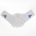 Traditional White Cotton Masonic Gloves for Formal Lodge Attire – Master Mason Essentials Bundle