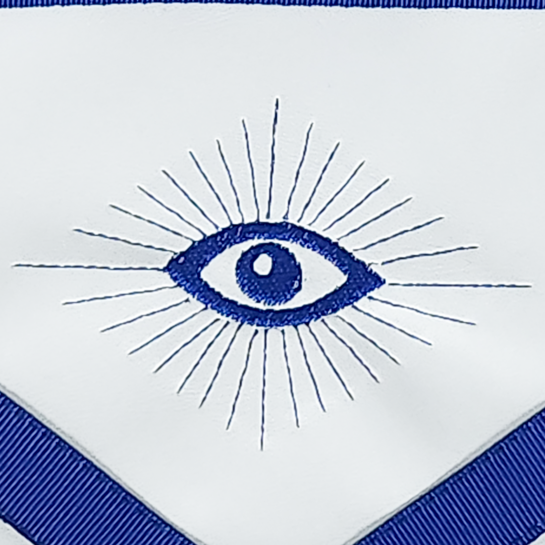 Past Master Masonic Apron | Machine Embroidered Past  Master Symbol - Royal Blue Ribbon & Elegant Detailing