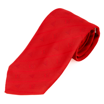Red Masonic Tie – Square & Compass & Triangle Design