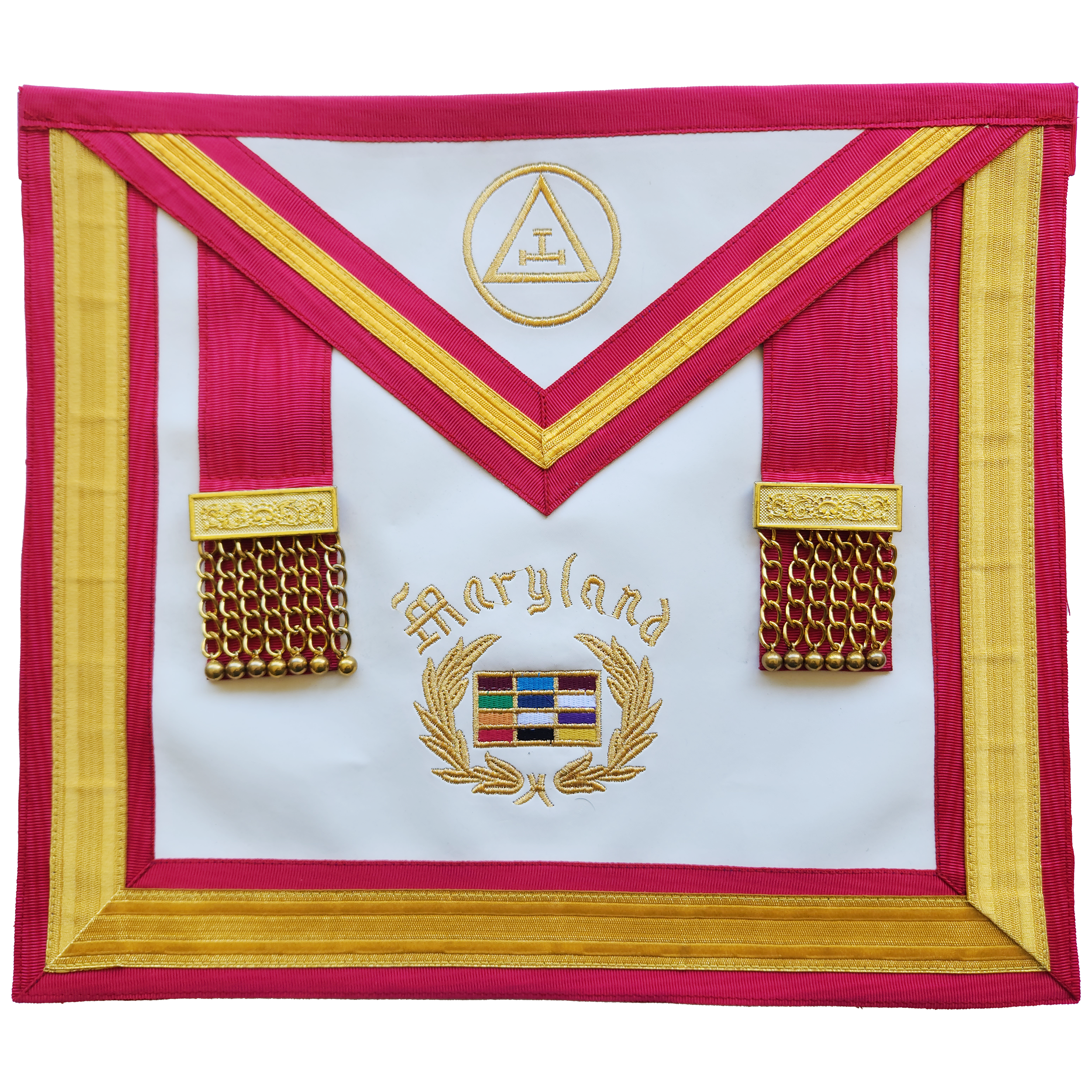 Royal Arch Chapter Apron - Gold Lace with Golden Metal Tassels