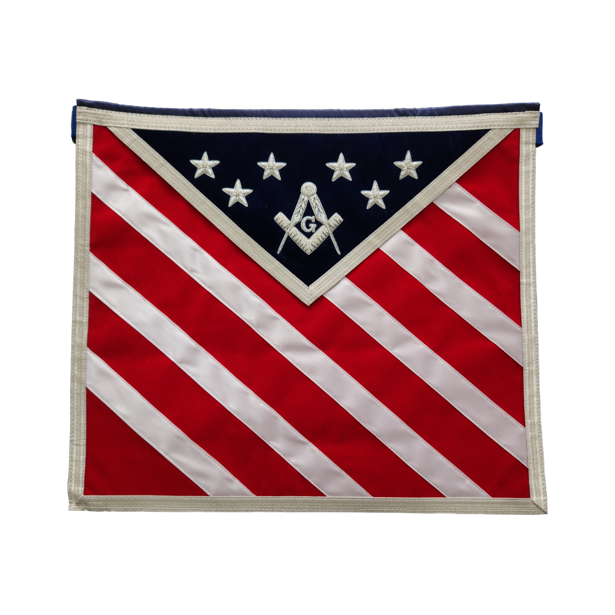 Master Mason Blue Lodge American Flag Apron