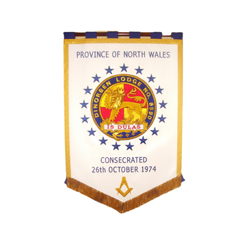 Hand Embroidered Masonic Lodge Banner