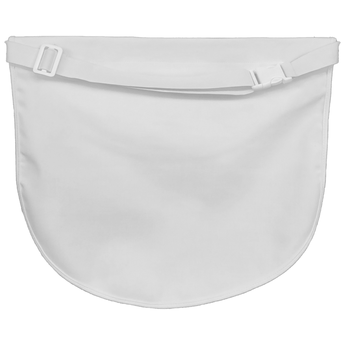 Masonic White Cotton Rounded Apron | Traditional Apron with Elastic Belt and Buckle