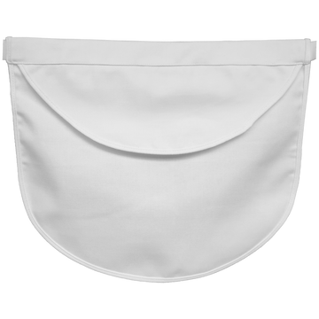 Masonic White Cotton Rounded Apron | Traditional Apron with Elastic Belt and Buckle