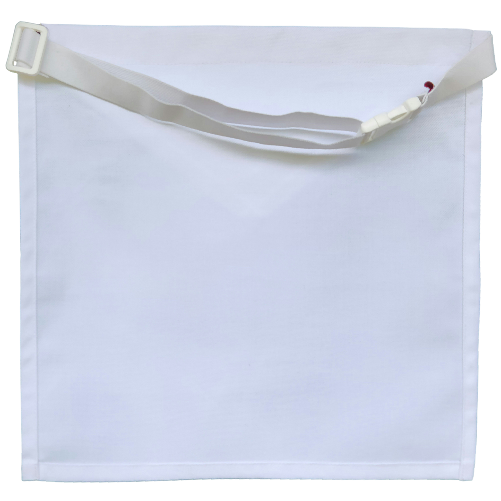 Plain White Cotton Visitor Apron for Lodge and Travel Use