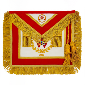 Custom Royal Arch Past High Priest Apron – Handcrafted York Rite Masonic Regalia in Gold Bullion