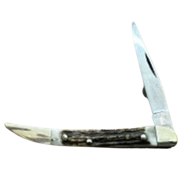 Cali-Slimline SH 3” Handmade and Hand-Polished California Clip Blade with Genuine Stag Horn Handle