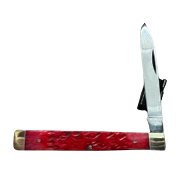 Rustic Doctor’s RBJ 3.75” Handmade and Hand-Polished Knife with Red Jigged Bone Handle